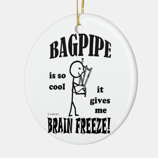 Bagpipe, Brain Freeze Keramisch Ornament (Links)
