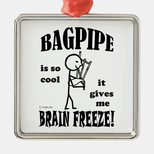 Bagpipe, Brain Freeze Metalen Ornament (Voorkant)