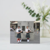 Bagpipe Buskers op QVB Briefkaart (Staand voorkant)
