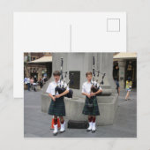 Bagpipe Buskers op QVB Briefkaart (Voorkant / Achterkant)