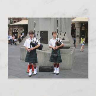 Bagpipe Buskers op QVB Briefkaart