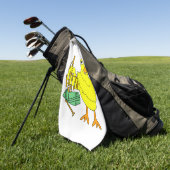 Bagpipe Chick Golfhanddoek (Groen)