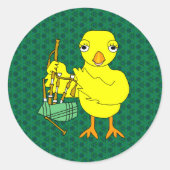Bagpipe Chick Ronde Sticker (Voorkant)
