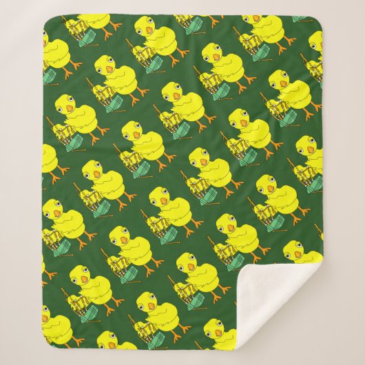 Bagpipe Chick Sherpa Deken (Voorkant)