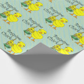 Bagpipe Chick Tekst Cadeaupapier (Hoek)