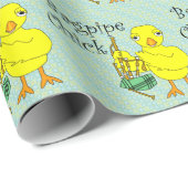 Bagpipe Chick Tekst Cadeaupapier (Rol Hoek)