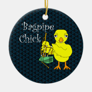 Bagpipe Chick Tekst Keramisch Ornament