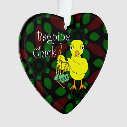 Bagpipe Chick Tekst Ornament (voorkant)