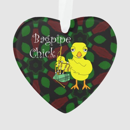 Bagpipe Chick Tekst Ornament (achterkant)
