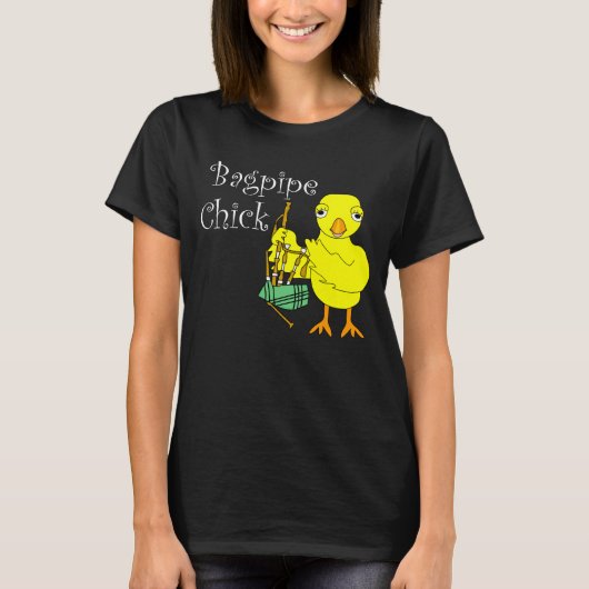 Bagpipe Chick Tekst T-shirt (Voorkant)