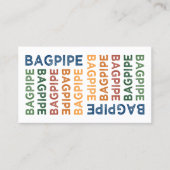 Bagpipe Cute Colorful Visitekaartje (Voorkant)