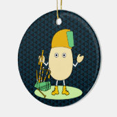 Bagpipe Egghead Keramisch Ornament (Links)