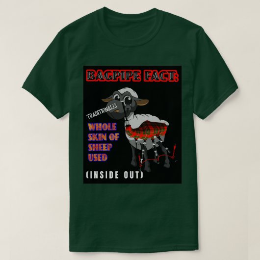 Bagpipe Fact 6 T-shirt (Design voorkant)