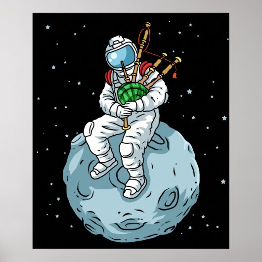 Bagpipe Gift Mannen Scottish Bagpipe Music Bagpipe Poster (Voorkant)