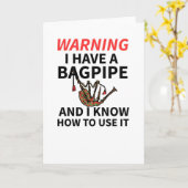 Bagpipe Gifts | Bagpiper Scottish Bagpipe Lover Kaart (Gele Bloem)