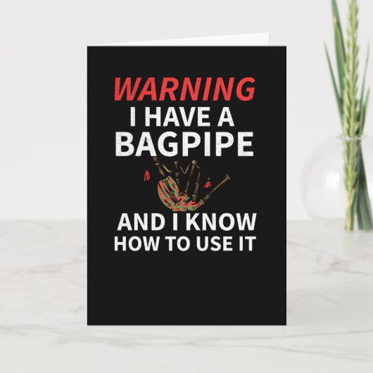 Bagpipe Gifts | Bagpiper Scottish Bagpipe Lover Kaart (Voorkant)