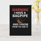 Bagpipe Gifts | Bagpiper Scottish Bagpipe Lover Kaart (Gele Bloem)