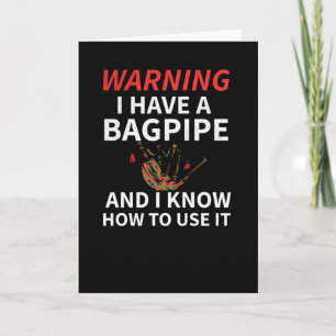 Bagpipe Gifts   Bagpiper Scottish Bagpipe Lover Kaart