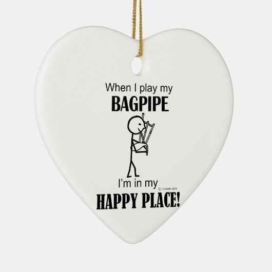 Bagpipe Happy Place Keramisch Ornament (Rechts)