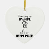 Bagpipe Happy Place Keramisch Ornament (Voorkant)