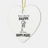 Bagpipe Happy Place Keramisch Ornament (Links)