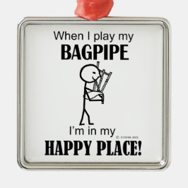 Bagpipe Happy Place Metalen Ornament
