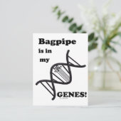 Bagpipe is in mijn genen briefkaart (Staand voorkant)