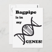 Bagpipe is in mijn genen briefkaart (Voorkant / Achterkant)