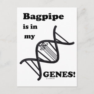 Bagpipe is in mijn genen briefkaart