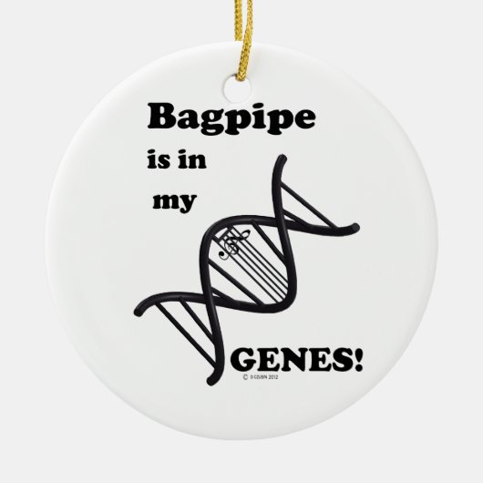 Bagpipe is in mijn genen keramisch ornament (Voorkant)