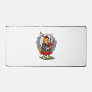 Bagpipe Kat Spelen Bagpipes Schotse muziek Kitten Bureaumat