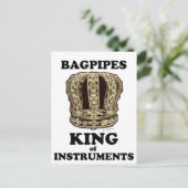 Bagpipe King of Instruments Briefkaart (Staand voorkant)