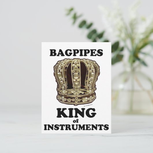 Bagpipe King of Instruments Briefkaart (Staand voorkant)