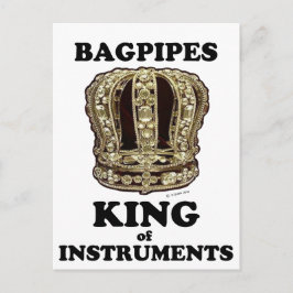 Bagpipe King of Instruments Briefkaart