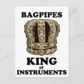 Bagpipe King of Instruments Briefkaart (Voorkant)