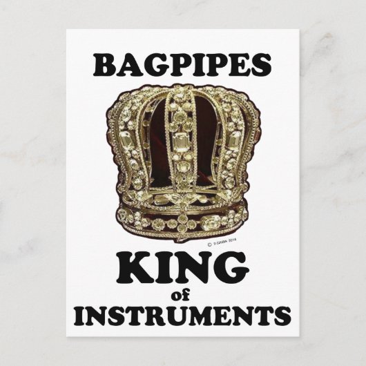 Bagpipe King of Instruments Briefkaart (Voorkant)