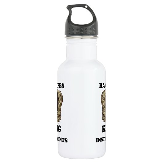 Bagpipe King of Instruments Waterfles (Achterkant)