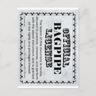 Bagpipe-licentie Briefkaart