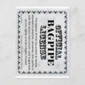Bagpipe-licentie Briefkaart (Voorkant)