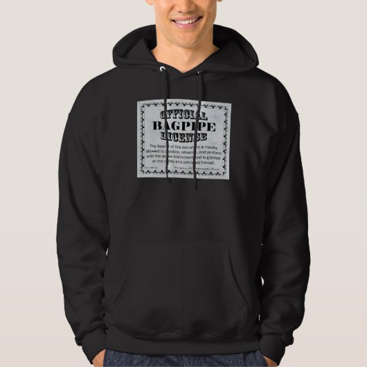 Bagpipe-licentie Hoodie (Voorkant)