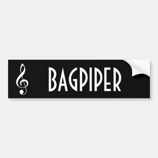 Bagpipe Music Band Bumpersticker Gift (Voorkant)