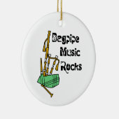 Bagpipe Music Rocks Keramisch Ornament (Rechts)