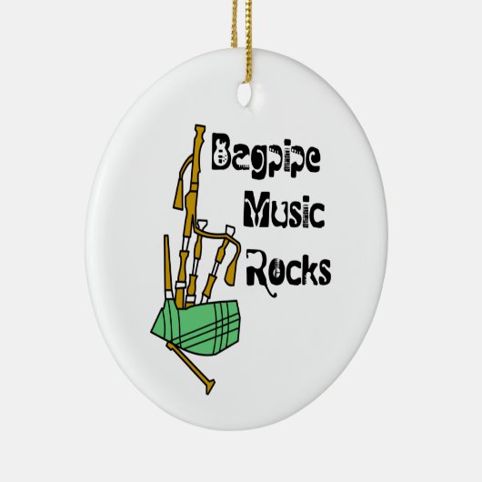 Bagpipe Music Rocks Keramisch Ornament (Rechts)