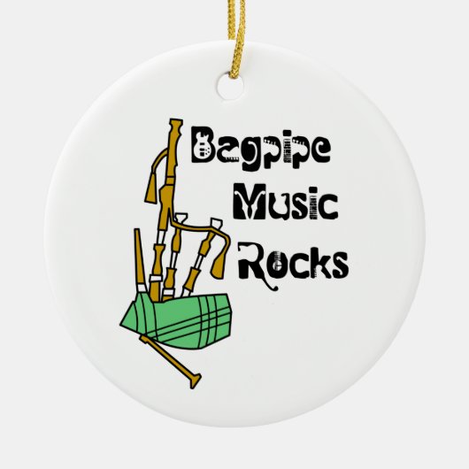 Bagpipe Music Rocks Keramisch Ornament (Voorkant)