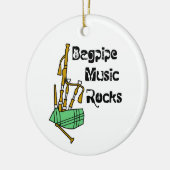 Bagpipe Music Rocks Keramisch Ornament (Links)