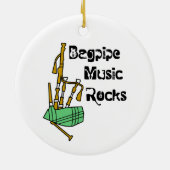 Bagpipe Music Rocks Keramisch Ornament (Achterkant)