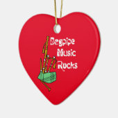 Bagpipe Music Rocks Keramisch Ornament (Links)