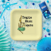 Bagpipe Music Rocks Papieren Bordje (Feest)