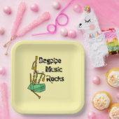 Bagpipe Music Rocks Papieren Bordje (Feest)