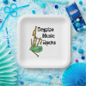 Bagpipe Music Rocks Papieren Bordje (Feest)